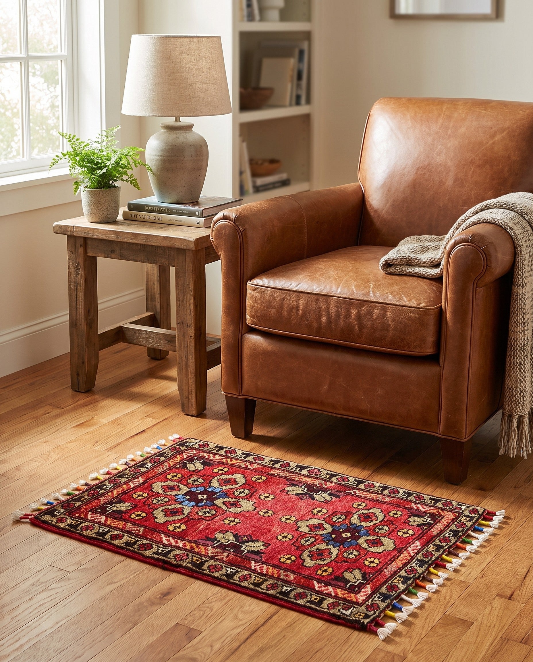 1' 6 x 2' 1 Hand Knotted Modern Ziegler Rug