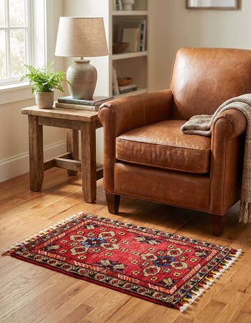 1' 6 x 2' 1 Hand Knotted Modern Ziegler Rug