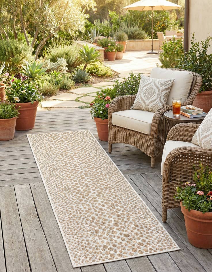 Detail image of 2' x 8' Easy-Clean Jill Zarin Cape Town Indoor / Outdoor Runner Rug
