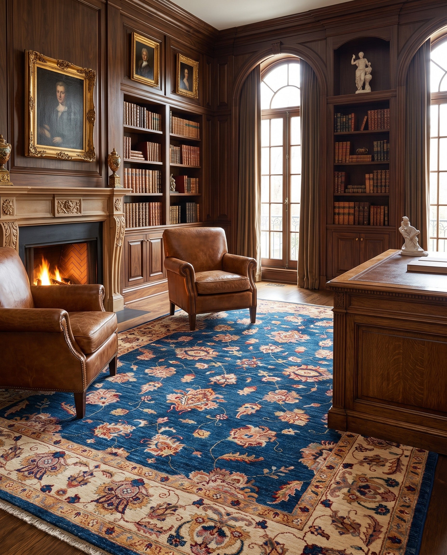 5' 9 x 8' 6 Hand Knotted Ziegler Rug