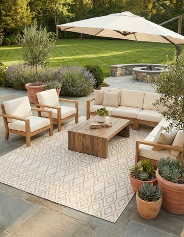 9' x 12' Easy-Clean Jill Zarin Turks and Caicos Indoor / Outdoor Rug