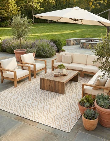9' x 12' Easy-Clean Jill Zarin Turks and Caicos Indoor / Outdoor Rug