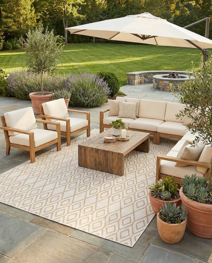 Detail image of 9' x 12' Easy-Clean Jill Zarin Turks and Caicos Indoor / Outdoor Rug