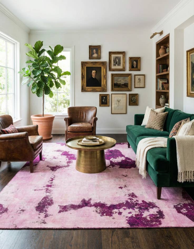 Detail image of 6' x 7' 3 Hand Knotted Ultra Vintage Persian Wool Square Rug