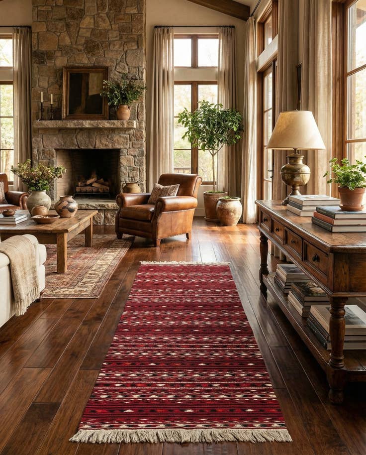 Detail image of 4' x 9' 10 Kilim Rug