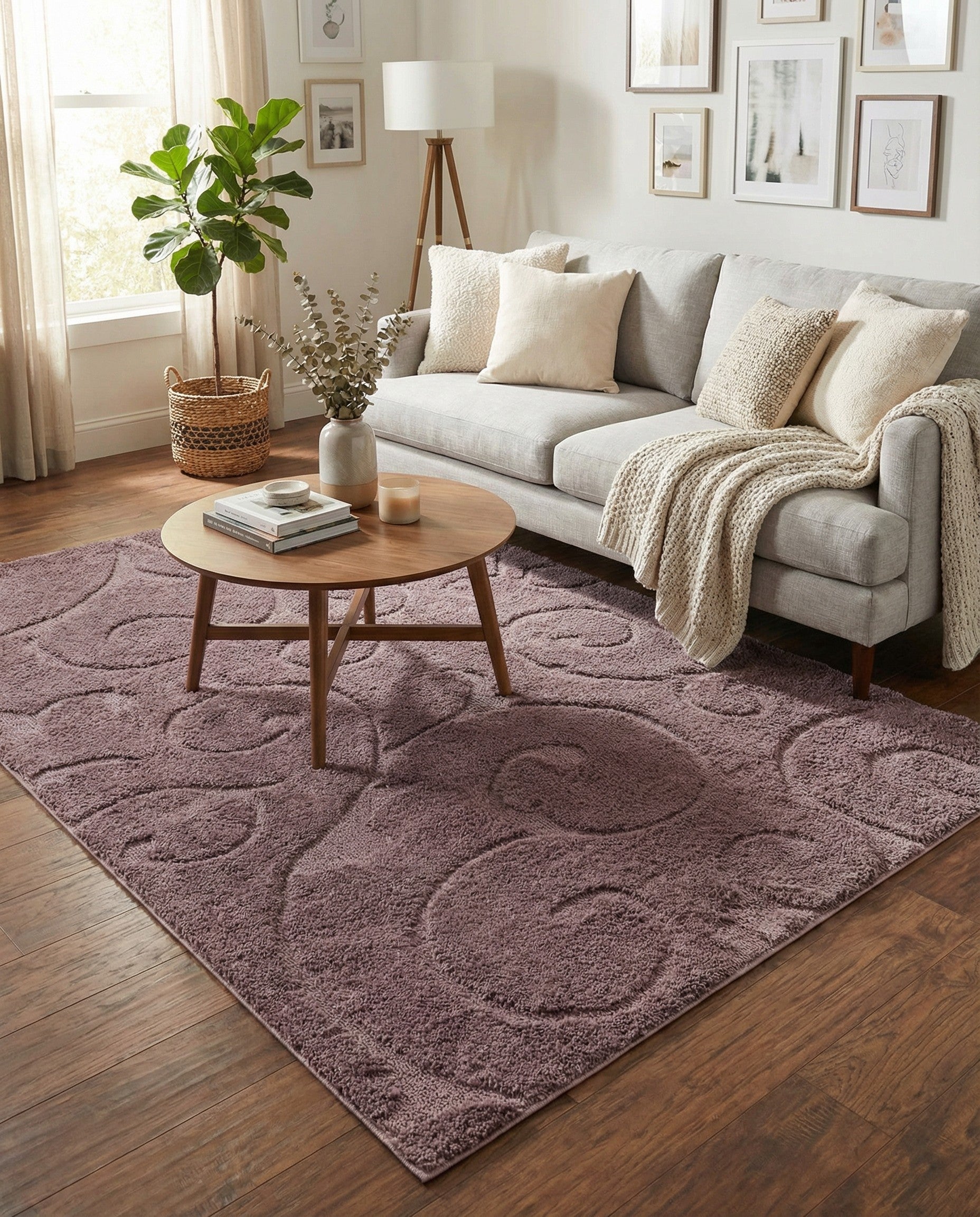 5' x 8' Floral Shag Rug