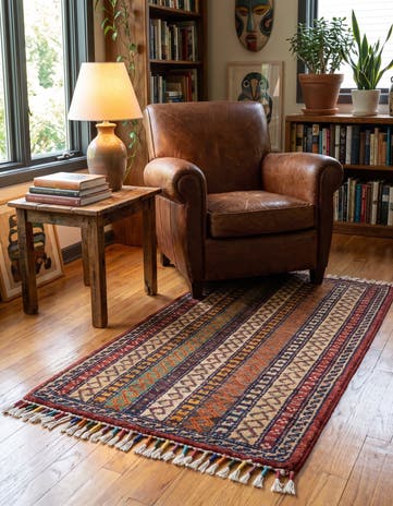 1' 8 x 3' 4 Hand Knotted Kazak Rug