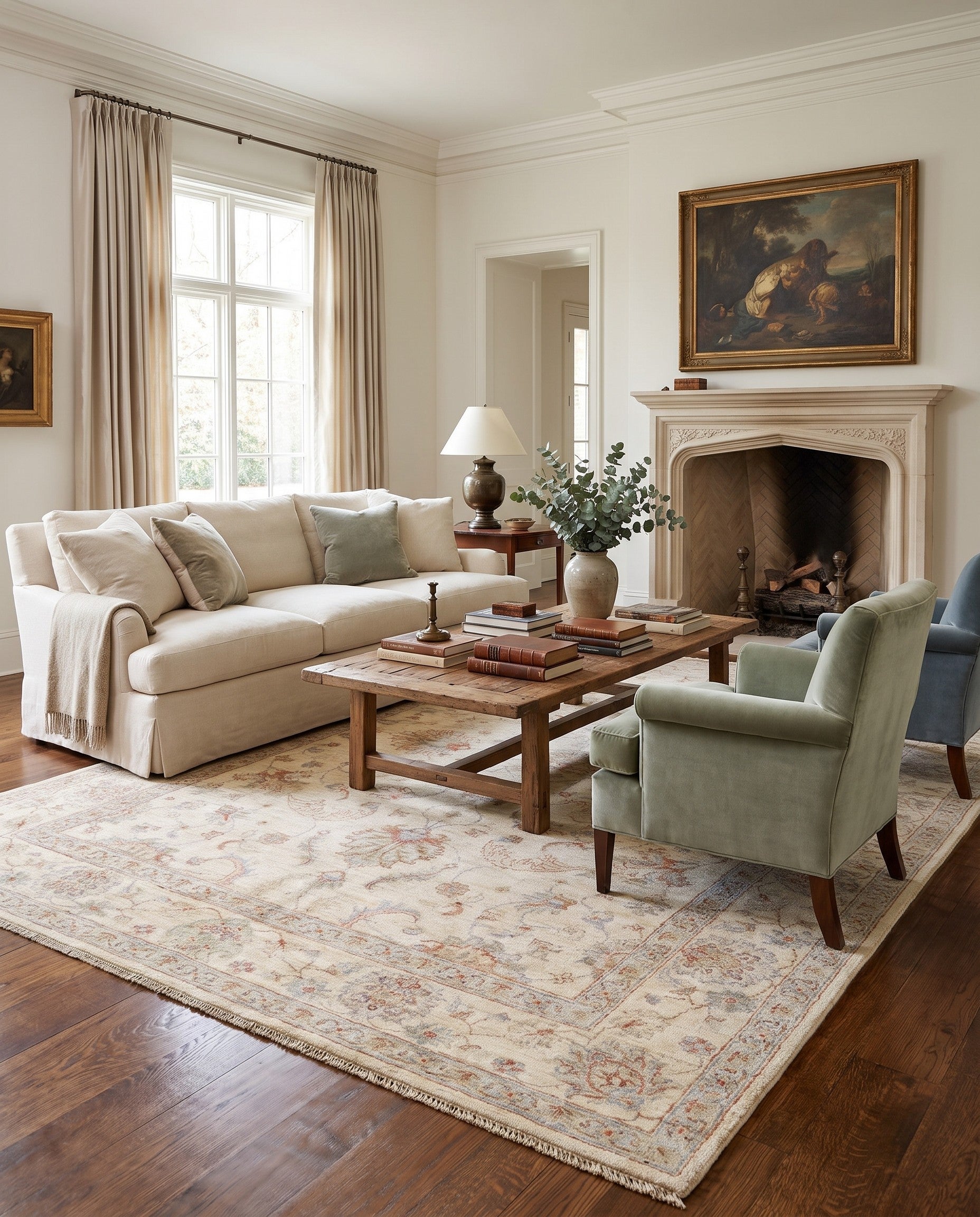 5' 9 x 7' 11 Hand Knotted Ziegler Rug