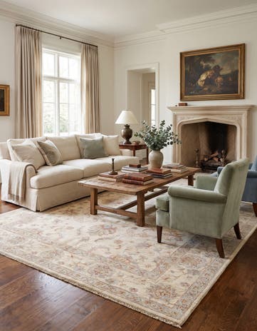5' 9 x 7' 11 Hand Knotted Ziegler Rug