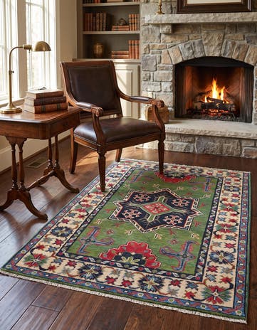 2' 9 x 4' 1 Hand Knotted Kazak Rug