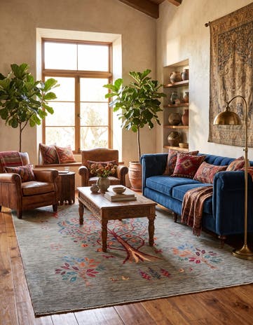 5' 7 x 7' 10 Hand Knotted Ariana Ziegler Rug