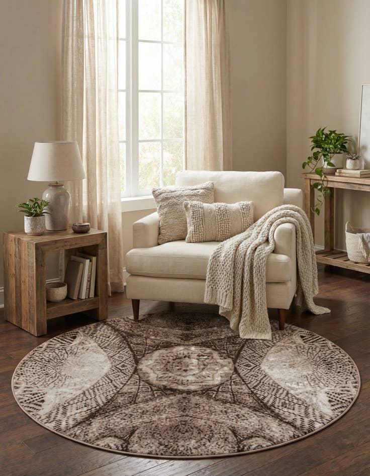 Detail image of 5' 3 x 5' 3 Monte Carlo Round Rug