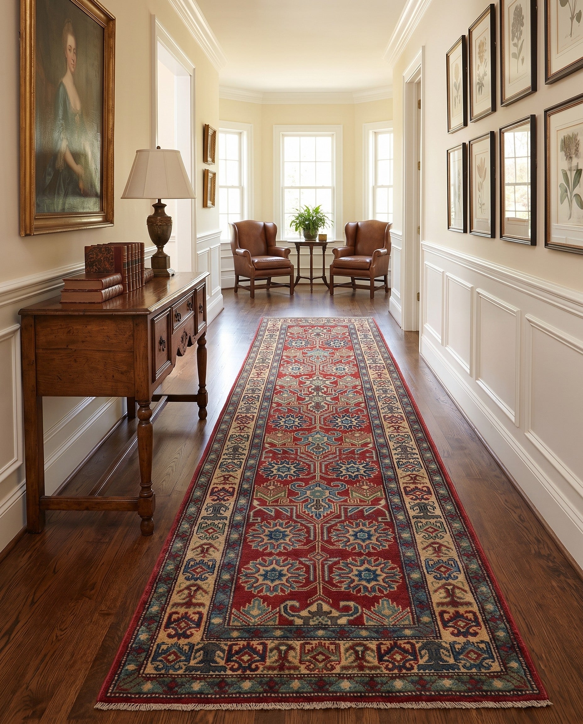 2' 9 x 9' 11 Hand Knotted Kazak Runner Rug