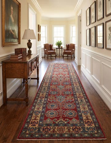 2' 9 x 9' 11 Hand Knotted Kazak Runner Rug