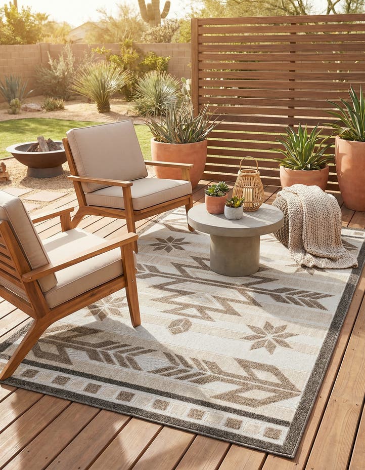 5' x 8' Easy-Clean Modern Indoor / Outdoor...