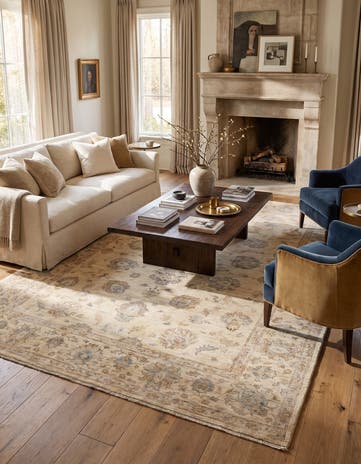 6' 7 x 9' 9 Hand Knotted Ziegler Rug