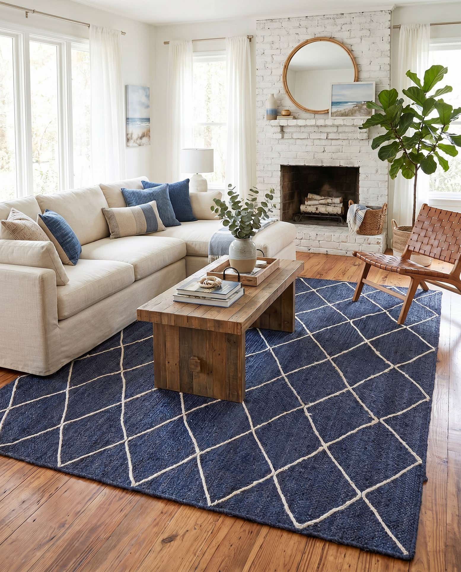 8' x 10' Handmade Braided Jute Rug