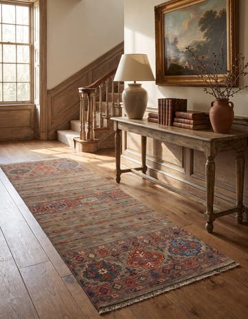 2' 5 x 6' 8 Hand Knotted Kazak Runner Rug