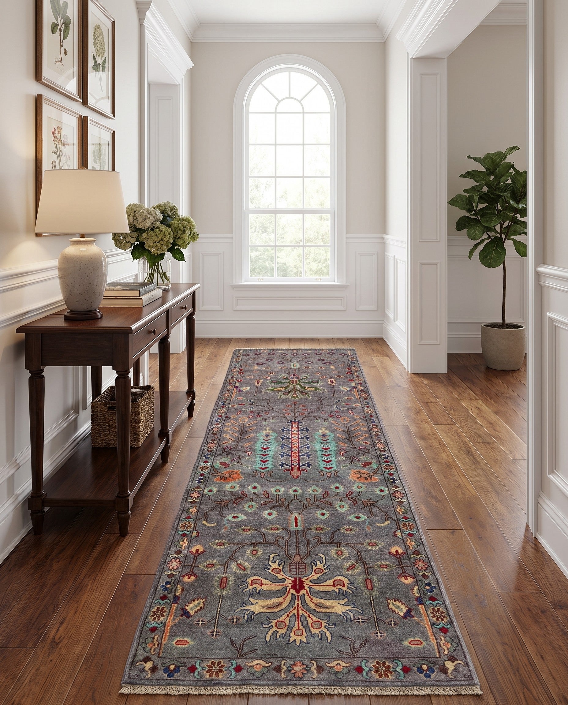 2' 9 x 9' 8 Hand Knotted Kazak Runner Rug