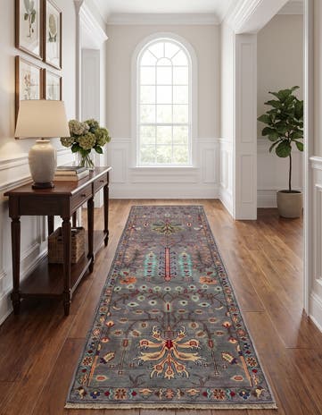 2' 9 x 9' 8 Hand Knotted Kazak Runner Rug