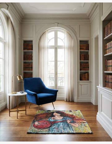 3' 4 x 3' 8 Hand Knotted Ultra Vintage Persian Wool Square Rug