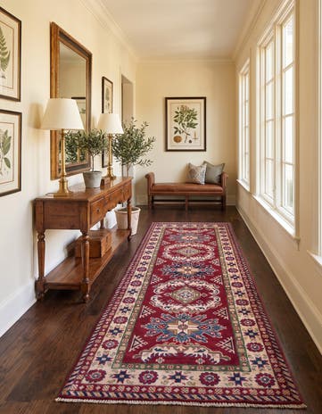 2' 7 x 7' 1 Hand Knotted Kazak Runner Rug