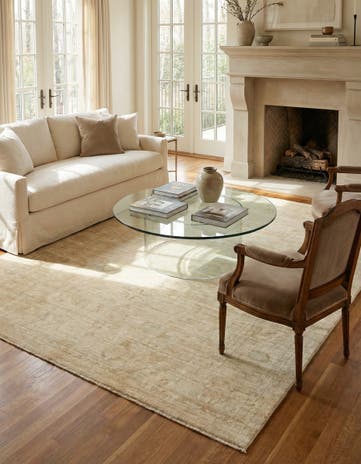 8' 2 x 9' 7 Hand Knotted Oushak Wool Rug