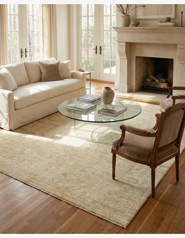 8' 2 x 9' 7 Hand Knotted Oushak Wool Rug