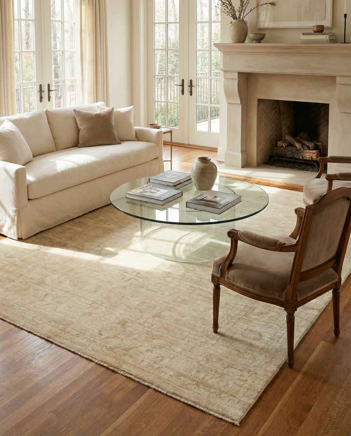 8' 2 x 9' 7 Hand Knotted Oushak Wool Rug