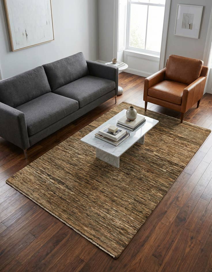 Detail image of 4' 2 x 6' 1 Hand Knotted Modern Ziegler Rug