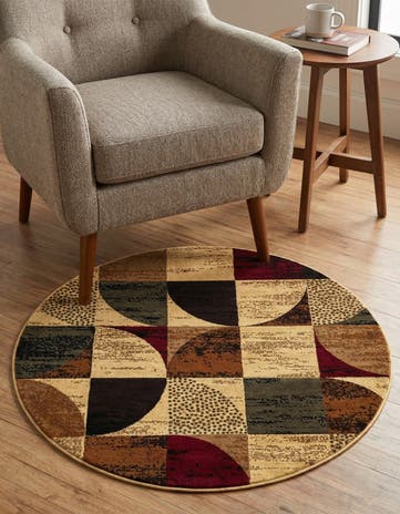 3' 3 x 3' 3 Cafe Round Rug