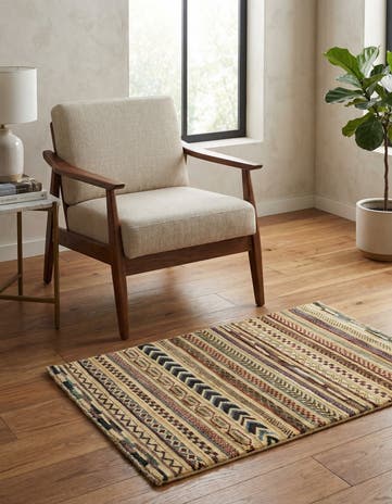 2' 9 x 3' 11 Hand Knotted Modern Ziegler Rug