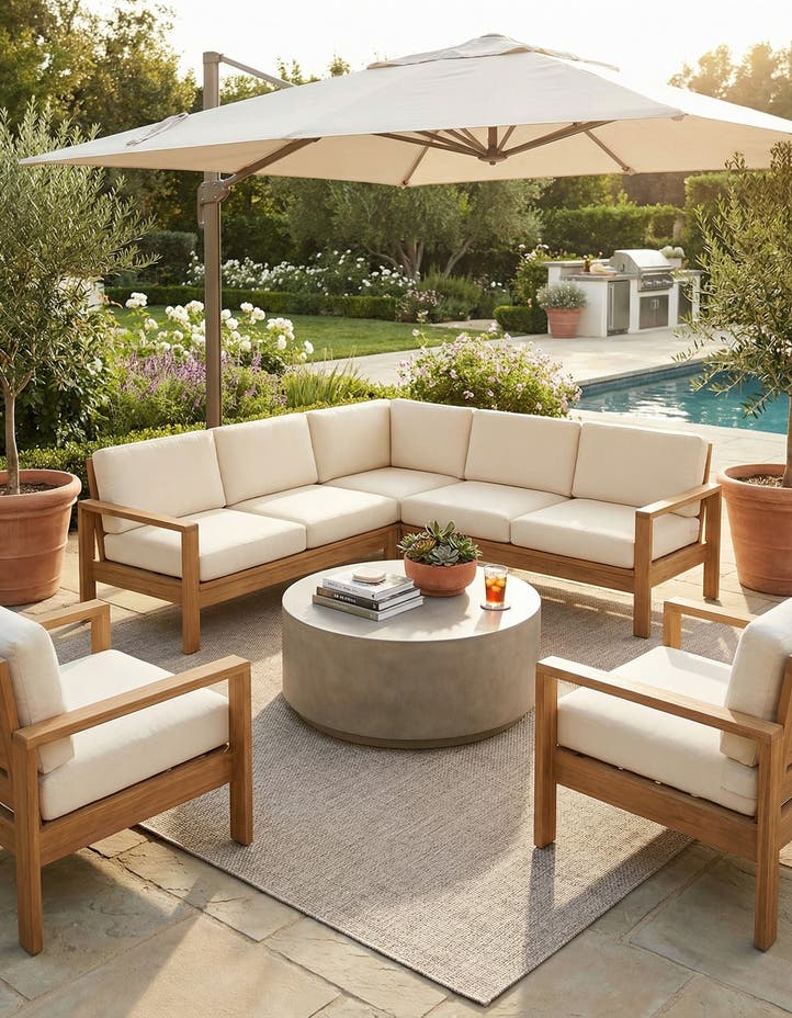 10' x 10' Easy-Clean Solid Indoor / Outdoor ...