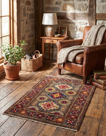 2' 1 x 2' 11 Hand Knotted Kazak Rug