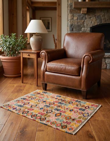 2' 7 x 4' Hand Knotted Balouch Wool Rug