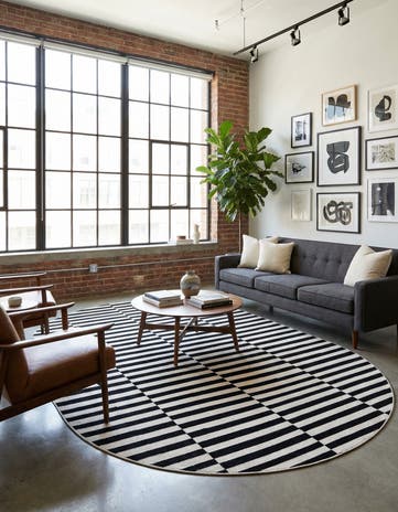 Black SoHo Oval Rug