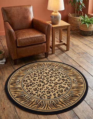 3' 1 x 3' 1 Safari Round Rug