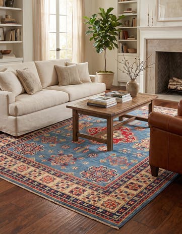 5' 2 x 6' 9 Hand Knotted Kazak Rug
