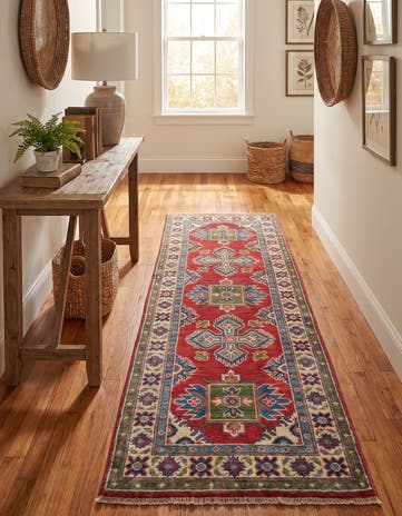 2' 2 x 6' 2 Hand Knotted Kazak Runner Rug