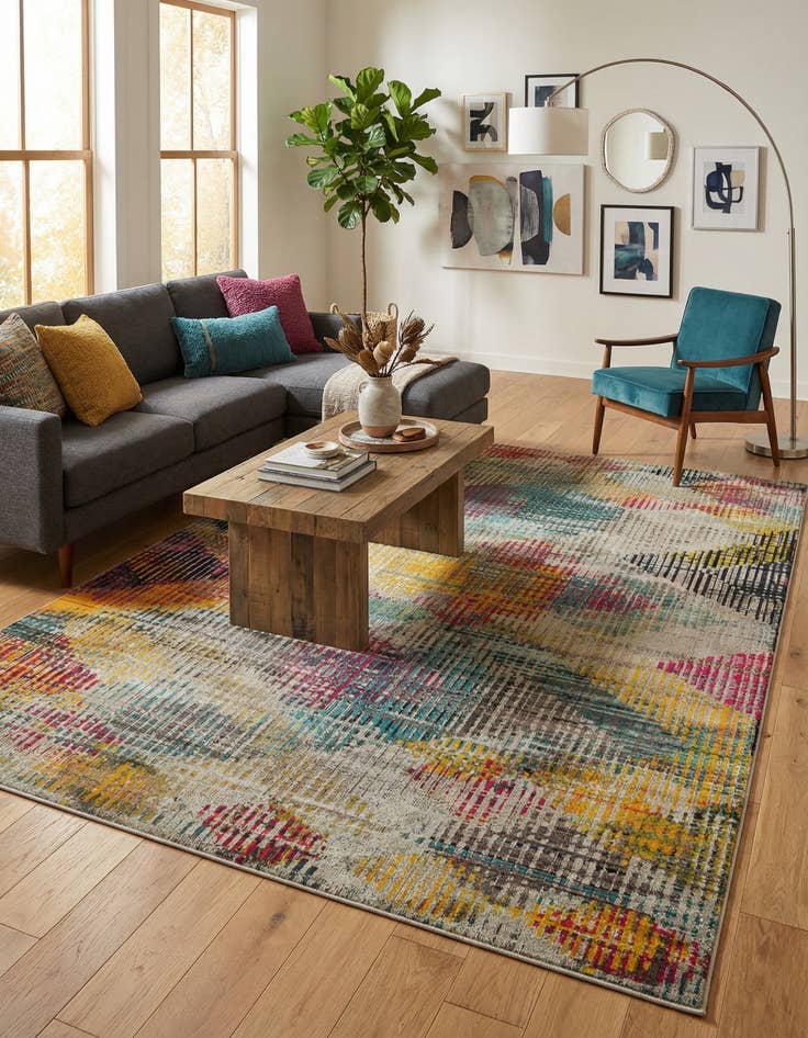Detail image of 9' x 12' Washable Theia Rug