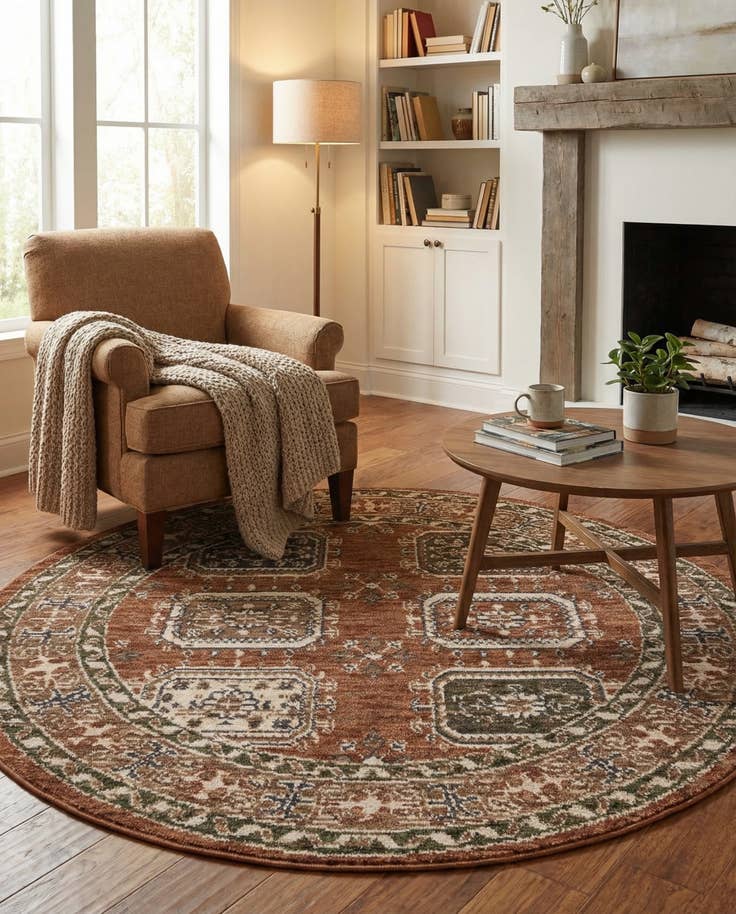 Detail image of 5' x 5' Grand Tradition Round Rug