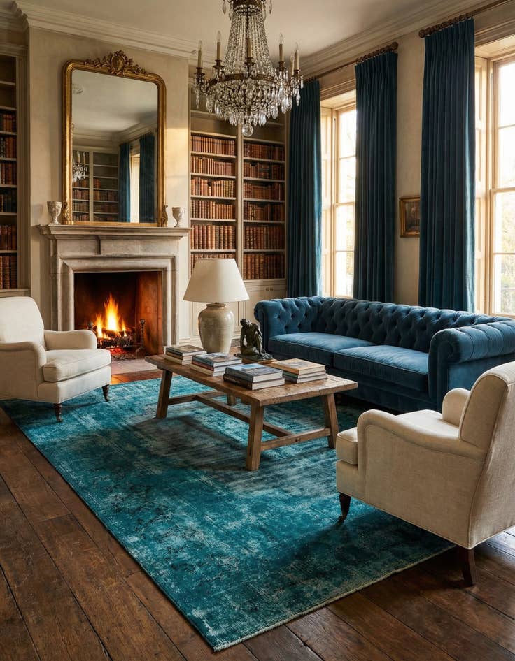 Detail image of 9' 7 x 12' 8 Vintage Royal Wool Rug