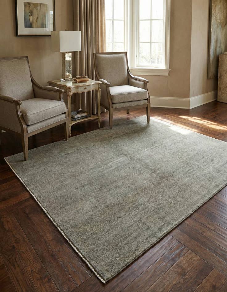 Detail image of 5' x 6' Hand Knotted Over-Dyed Ziegler Square Rug