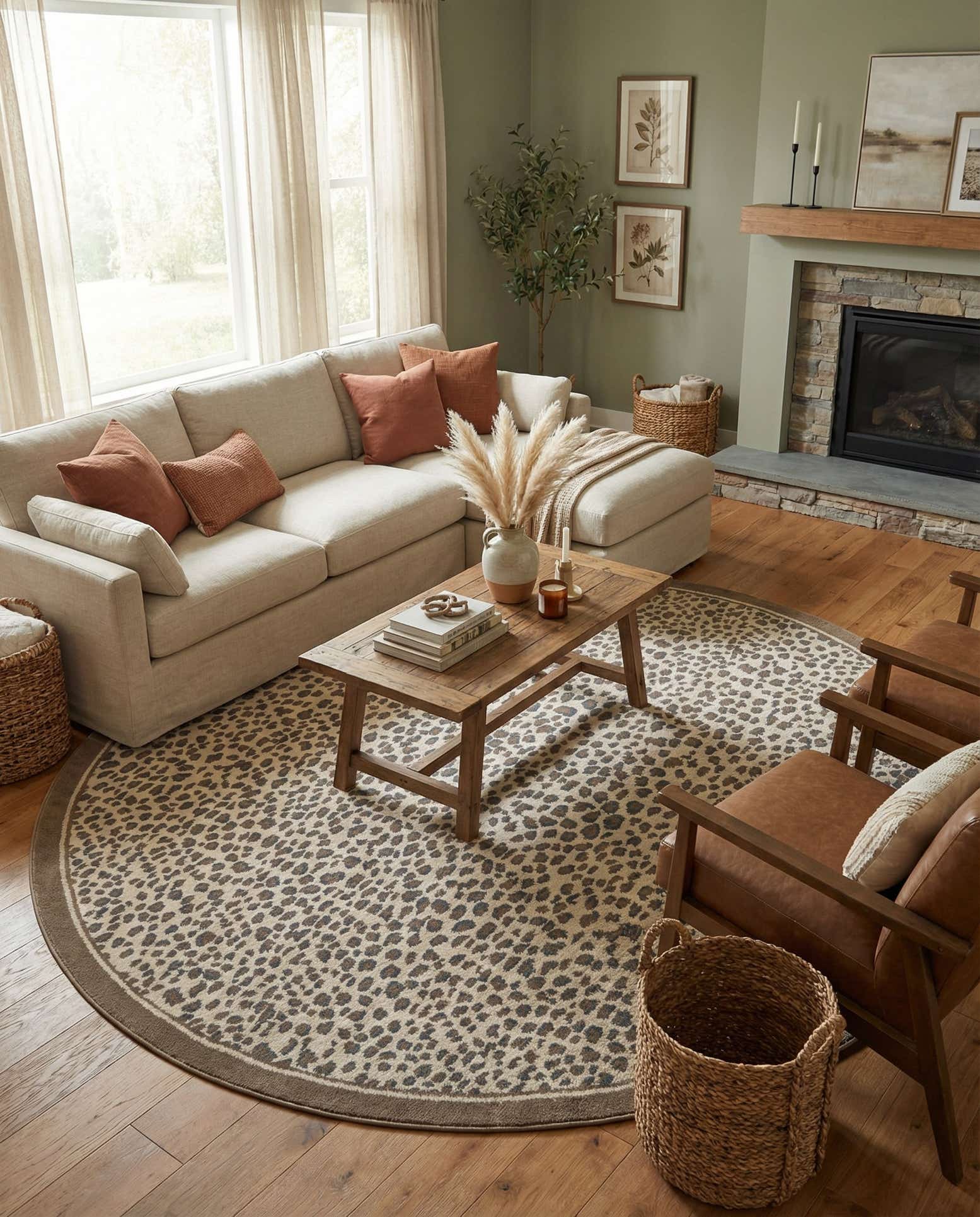 10' x 10' Safari Round Rug
