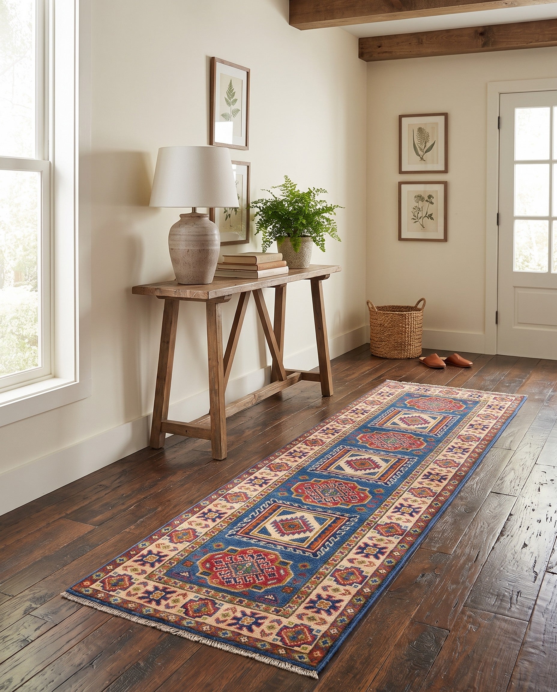 2' x 6' Hand Knotted Kazak Runner Rug