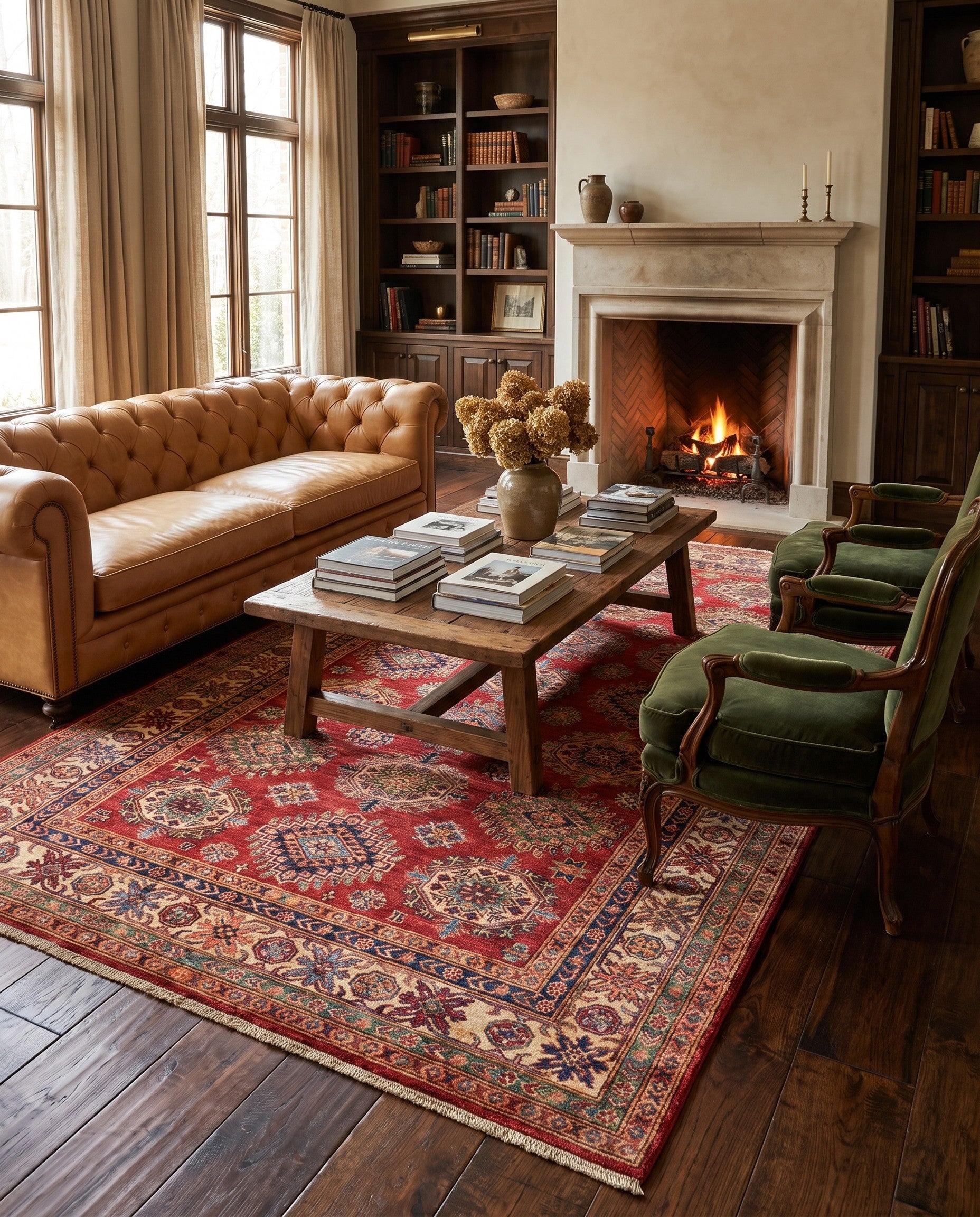 6' 1 x 9' 1 Hand Knotted Kazak Rug