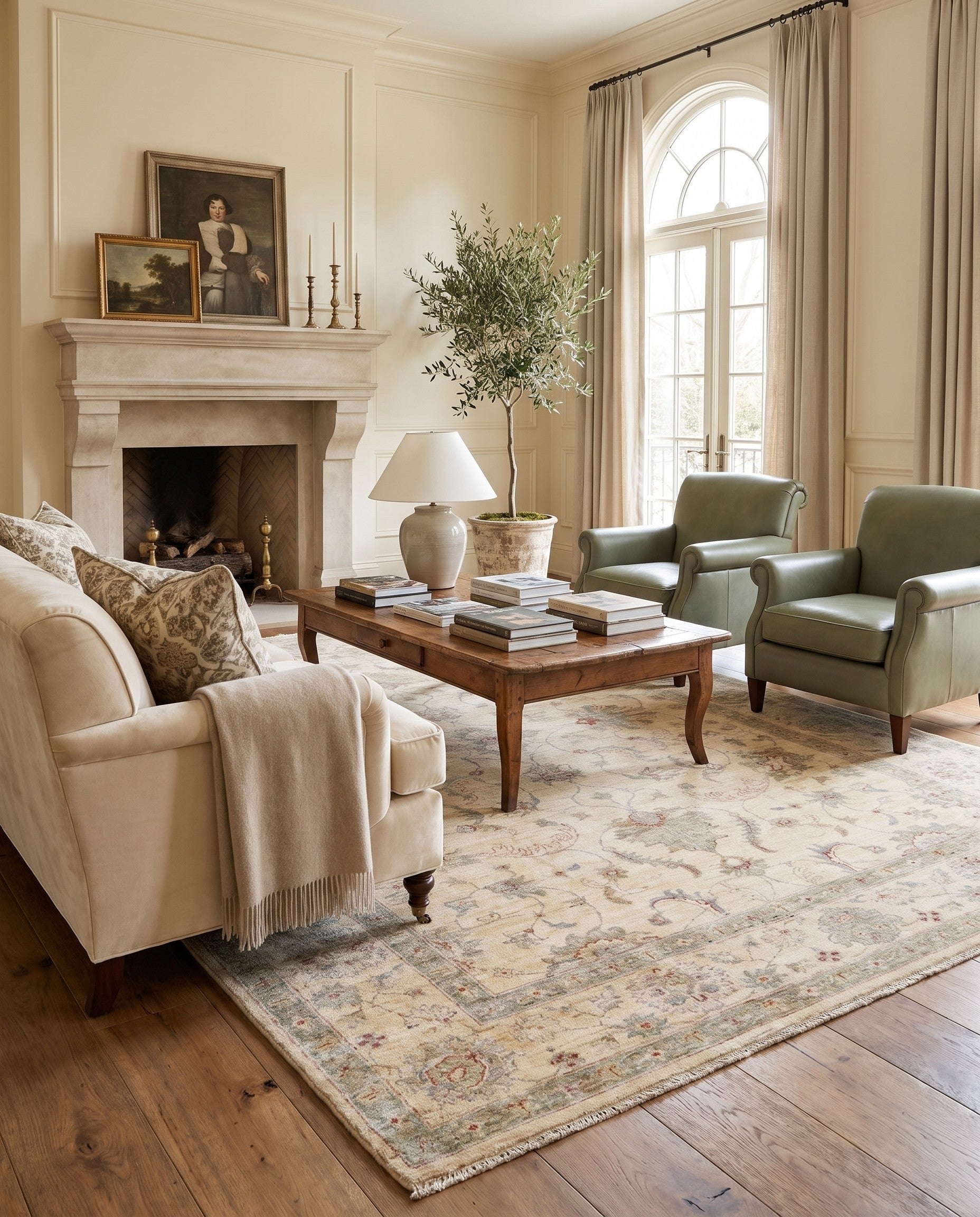 5' 10 x 8' 9 Hand Knotted Ziegler Rug
