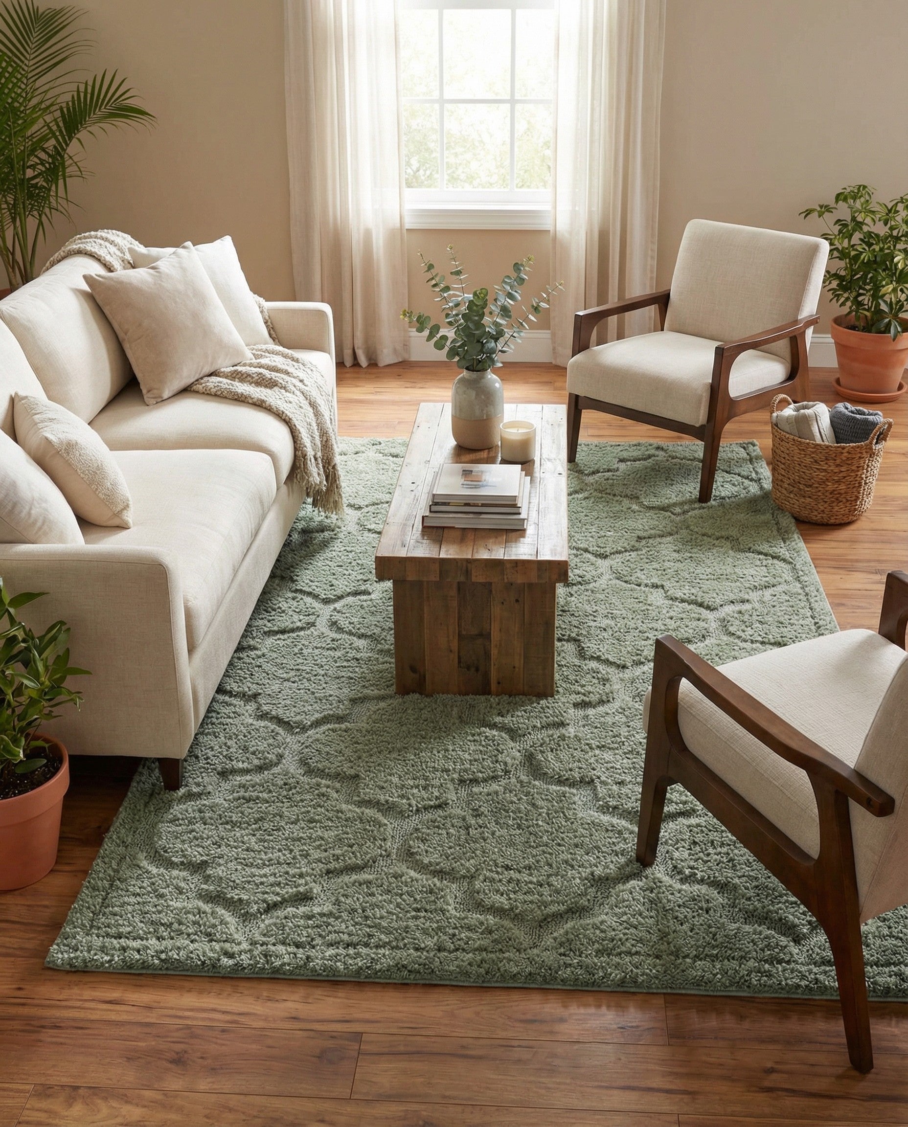 5' x 8' Trellis Shag Rug