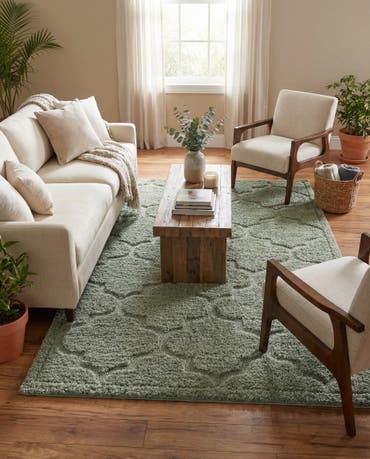  5' x 8' Lattice Shag Rug