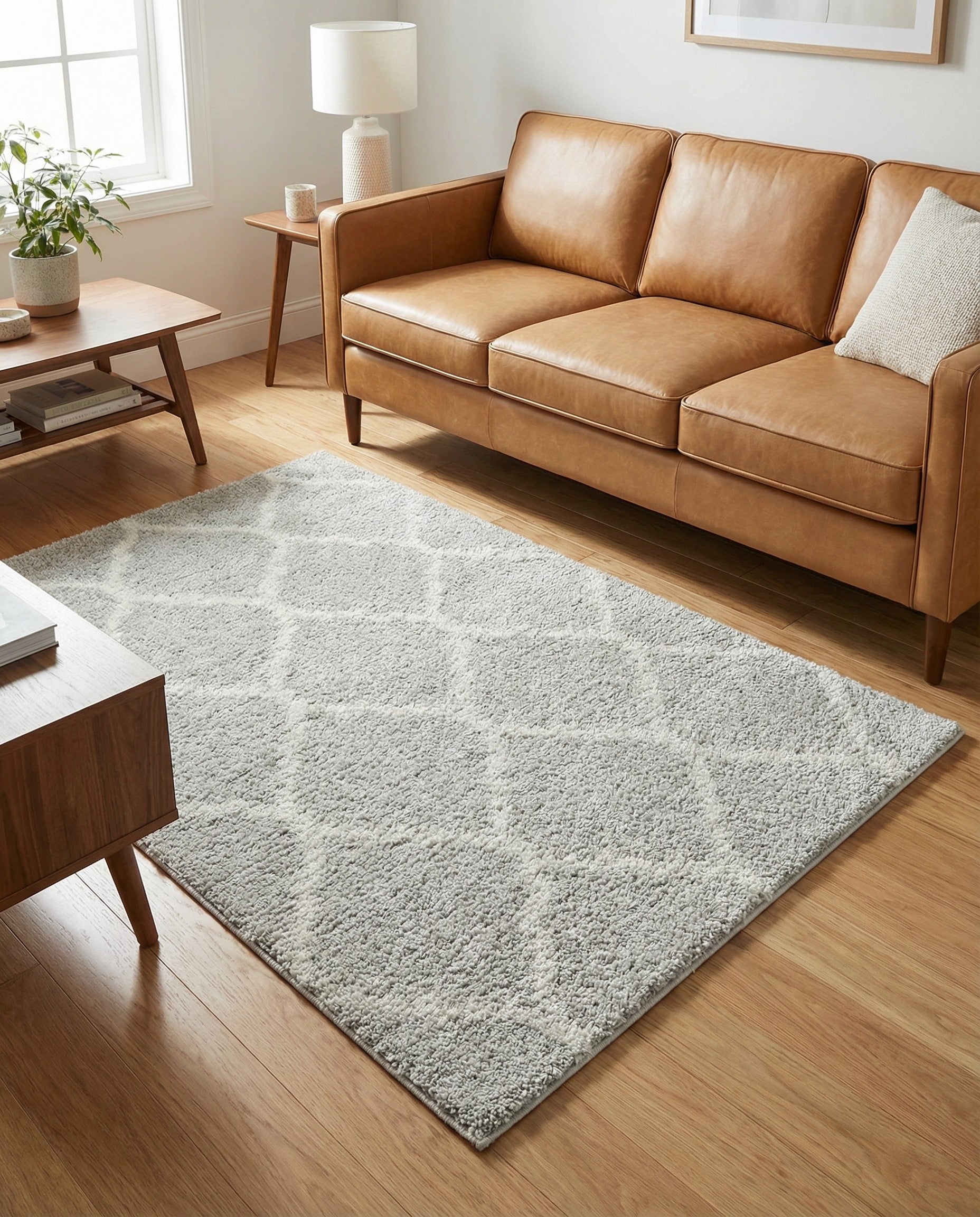 4' x 6' Trellis Shag Rug